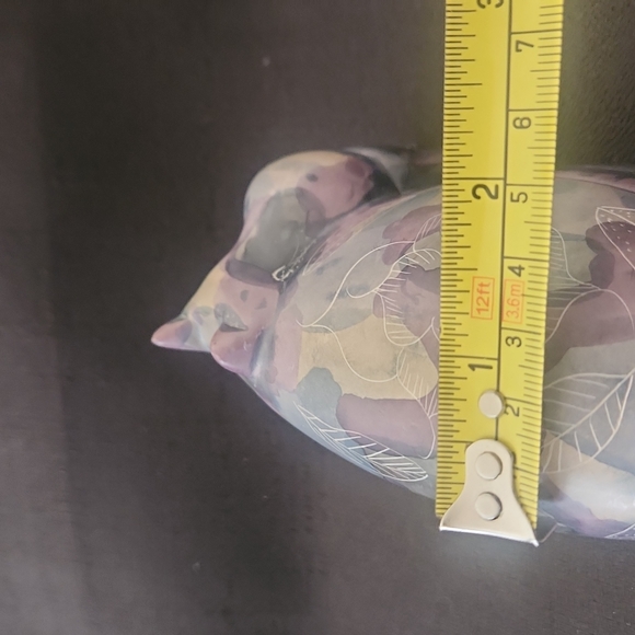 VINTAGE HAND CARVED HIPPOPOTAMUS SOAPSTONE TRINKET BOX. - Picture 11 of 11